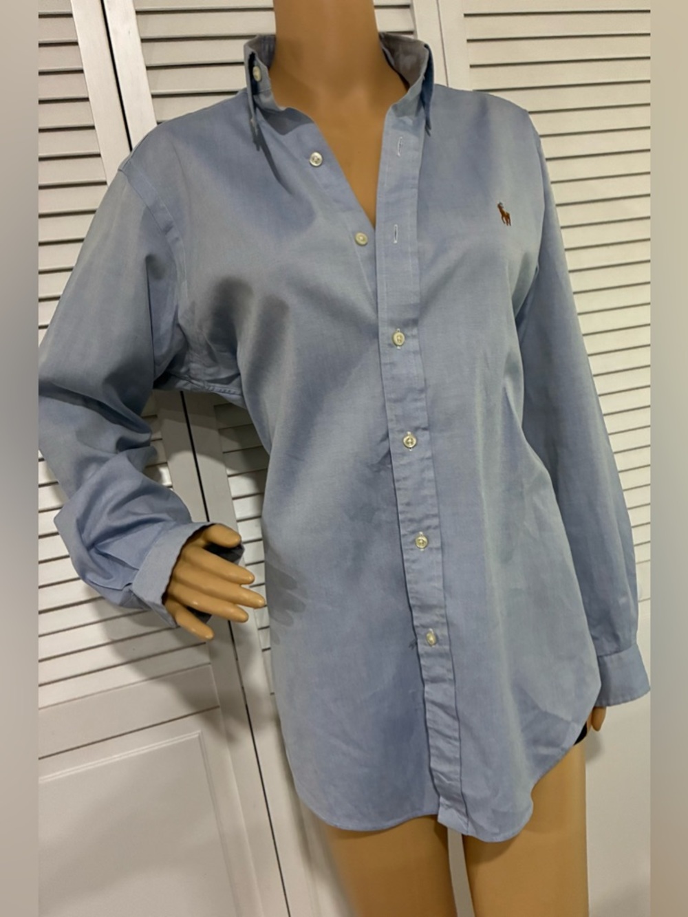Ralph Lauren Light Blue Button-Down Oxford Shirt with Polo Pony - Picture 6 of 7